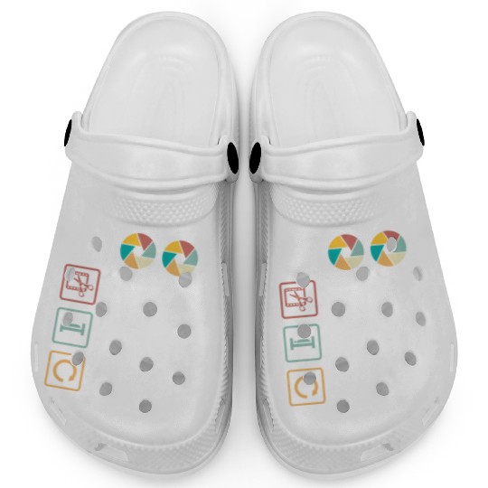 Funny Shoot Edit Sleep Repeat Photography Camera Clogs