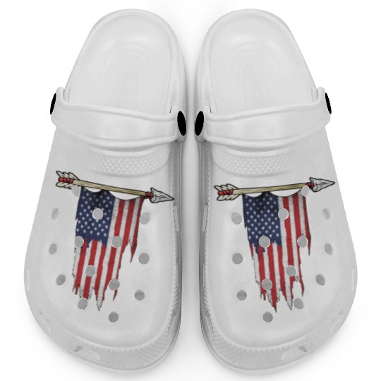 Arrow American Flag Clogs