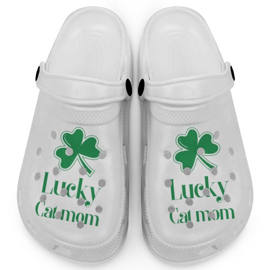 Lucky Cat Mom St Patrick's Day Clogs