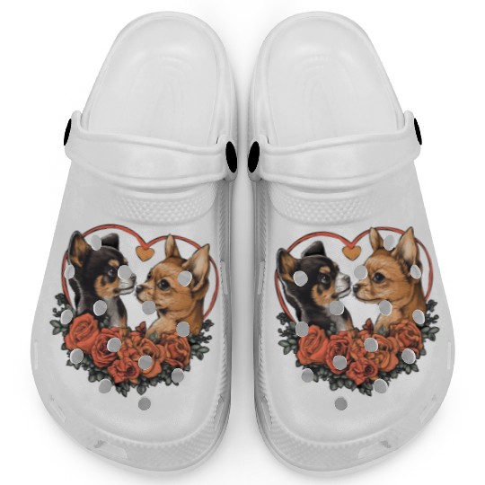 Valentine's Day, Chihuahua Dog Lovers Clogs