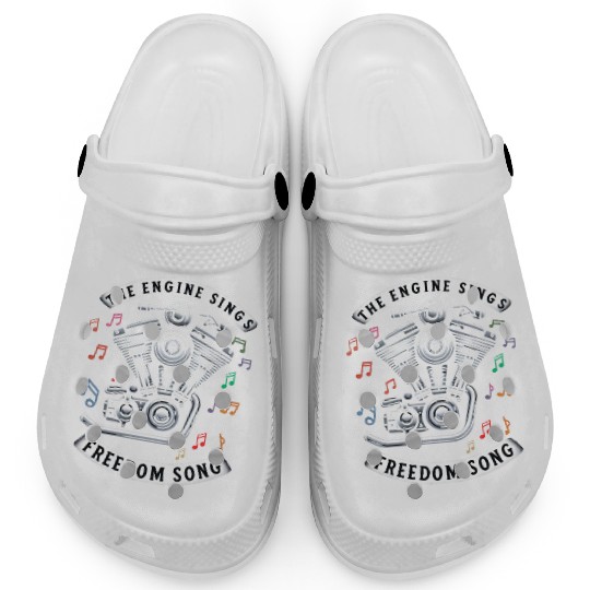 The Engine Sings Freedom Song Motorcycle Clogs