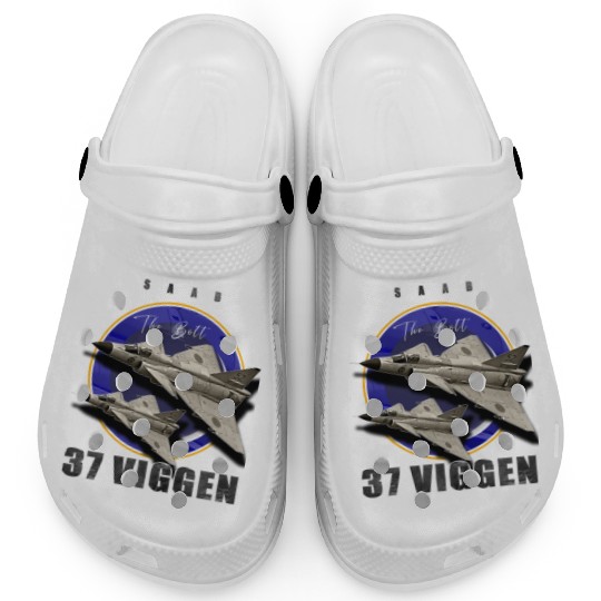 Saab 37 Viggen Swedish Multi Combat Aircraft Clogs