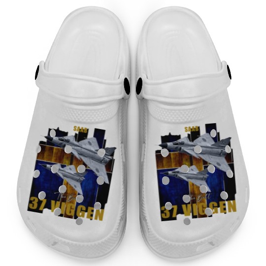 Saab 37 Viggen Swedish Multi Combat Aircraft Clogs