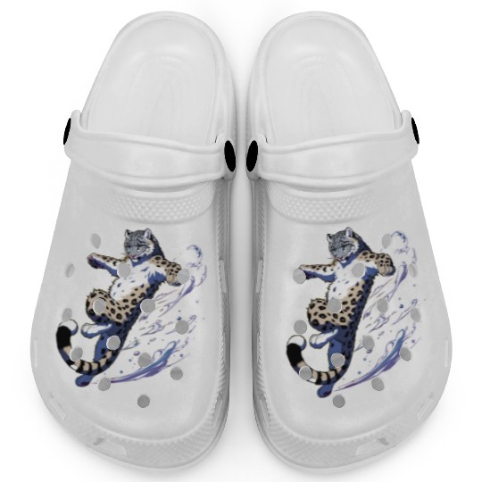 Snow Leopard Leopard White Leopard Clogs