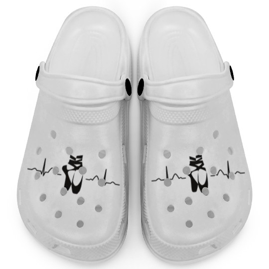 Ballet Dancer Heartbeat EKG Ballerina Clogs