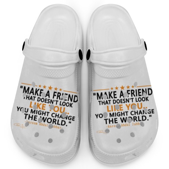 Kareem Abdul Jabbar make a friend Clogs