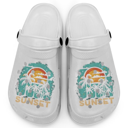 sunset, great gift for high-end people Clogs