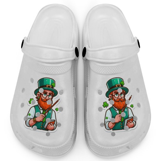 Irish bearded teacher, funny st patricks day Clogs