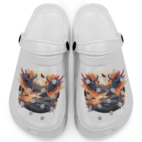 Nature watercolor paint Clogs.