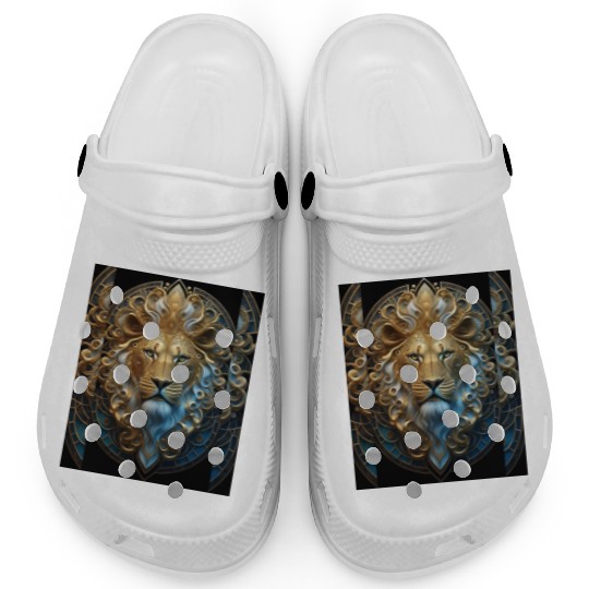 1920s Art Deco lion, gold Clogs