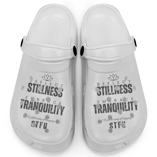 Reflective Tranquility Inspirational Quote Clogs