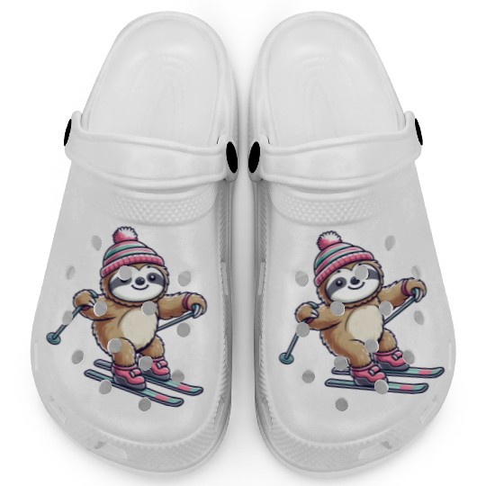 Sloth Ski Winter Vacation Skier Clogs