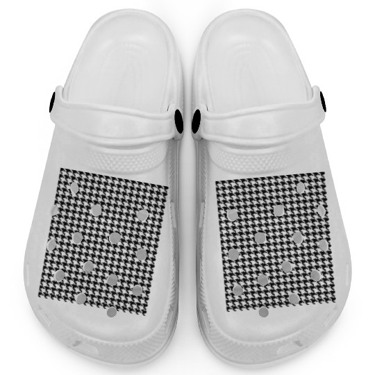 Houndstooth pattern, Retro, Stylist items, Vintage Clogs