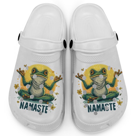 Yoga Frog Relaxation Chilling Meditation Clogs