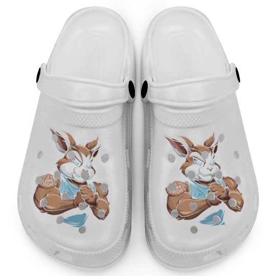 Rabbit Biceps Tattoo I Love Mom Clogs
