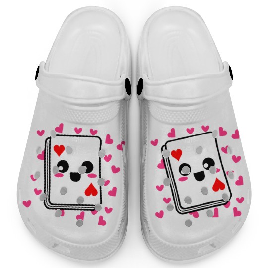 Kawaii Playing Card Hearts Clogs
