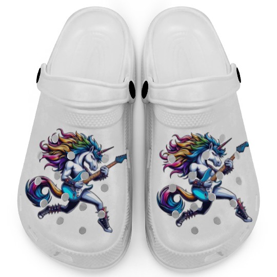 Unicorn Rock and Roll Bass & Guitar Clogs