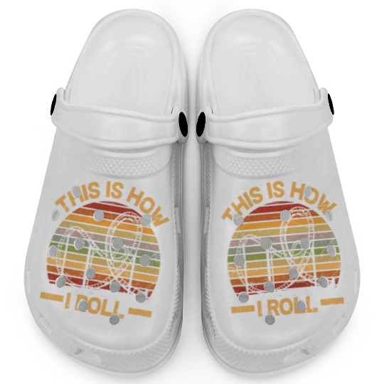 Retro Funny Roller Coaster Lover Roller Coaster Clogs