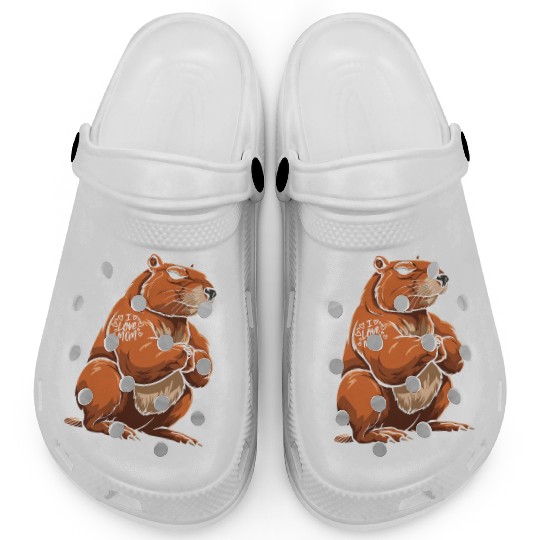 Capybara Biceps Tattoo I Love Mom Clogs