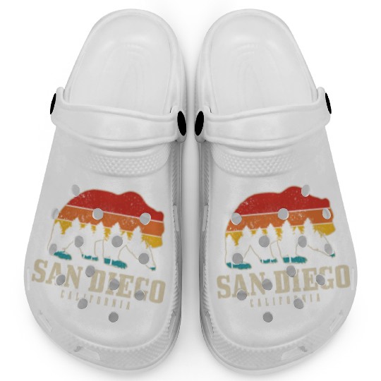 San Diego California Bear Souvenir Clogs