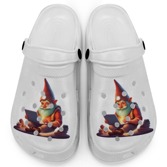 A Father's Day Gnome as a tech-savvy dad Clogs