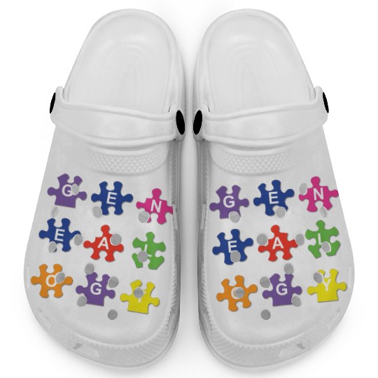 Genealogy Jigsaw Puzzle Pieces Clogs