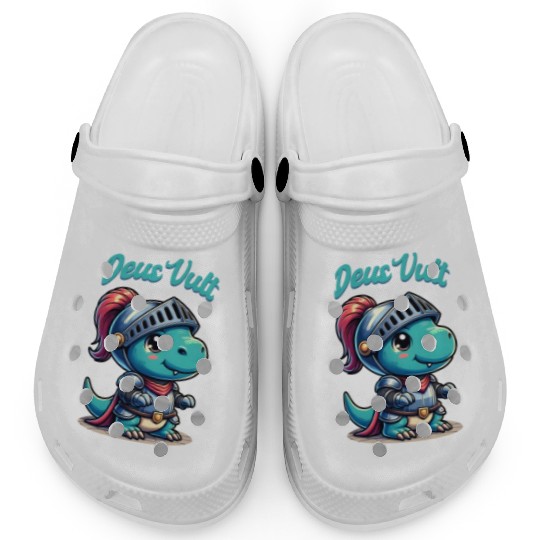 Deus Vult Historical Knight Dragon Clogs