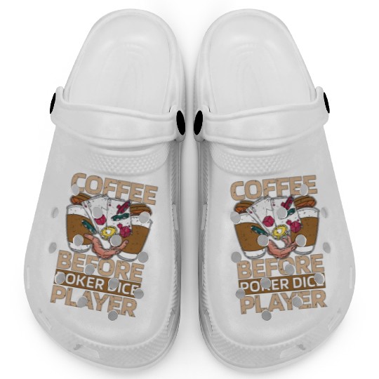 Poker Dice Player Coffee Card Game Coffee Lover Clogs