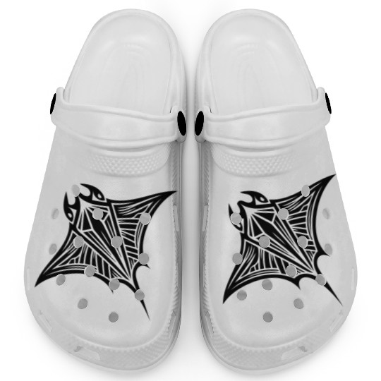 Tribal Manta Ray Tattoo In Underwater Flight Clogs