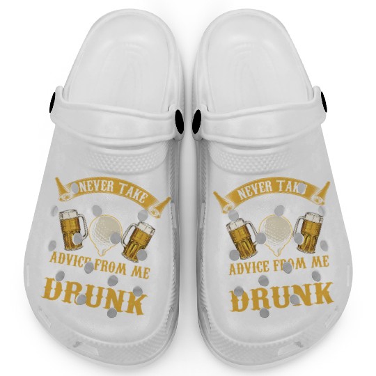 Funny golf beer golfing Clogs