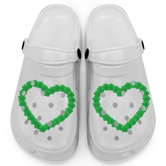 Green Rose Wreath St. Patrick's Day Clogs