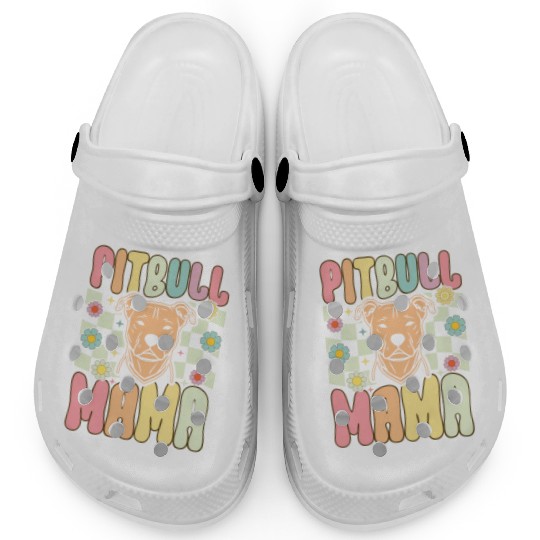 Groovy Pitbull Mom Female Dog Lover Clogs