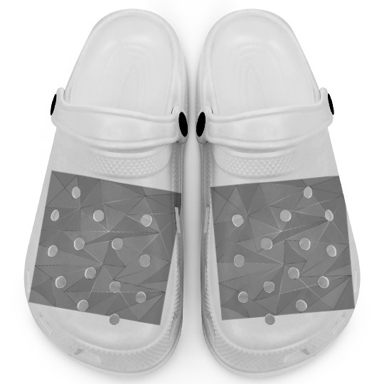 Grey silver low poly abstract background Clogs