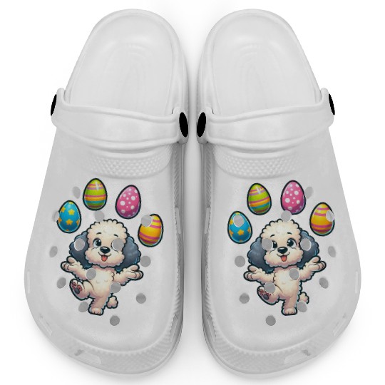 Easter Egg Easter Dog Poodle Juggling Juggler Clogs
