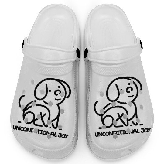 Unconditional Joy, cute Puppy- Light Clogs