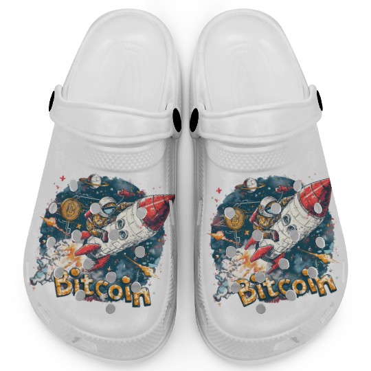 Pi day 3.14 Crypto Bitcoin Rocket Astronaut To Clogs