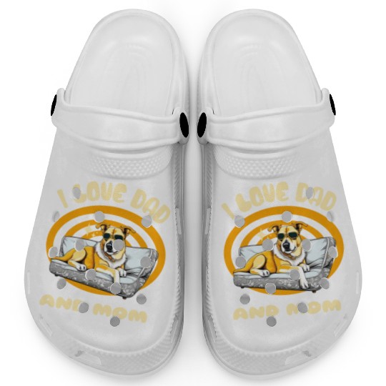 I Love Dad and Mom - Dog Clogs