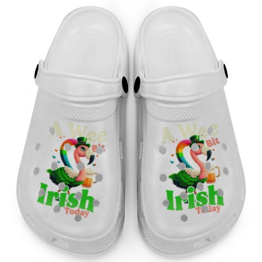 Irish Flamingo St Patricks A Wee Bit Irish Clogs