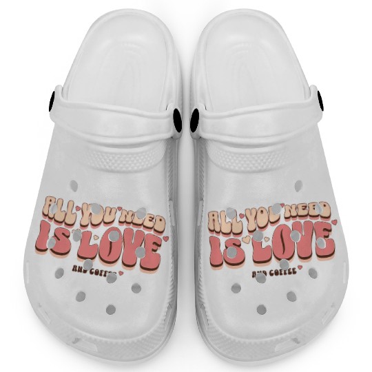 [AMY store] - Love and Coffee Cute Typography Clogs