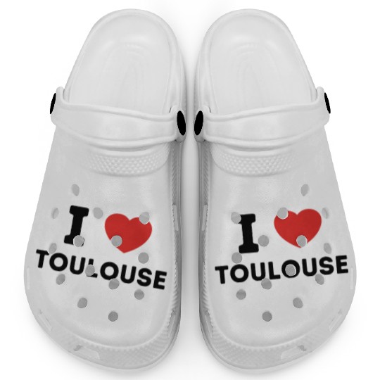 I Love Toulouse France Clogs