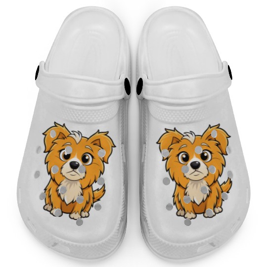 Curious Tibetan Spaniel Digital Art Clogs