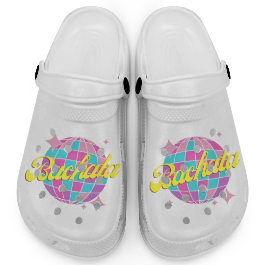 Bachata dance neon color disco ball Clogs
