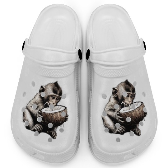 Coconut Milk-Sipping Monkey Clogs