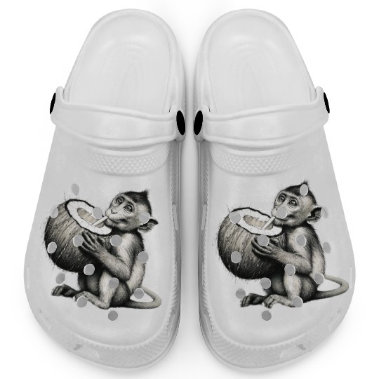 Coconut Milk-Sipping Monkey Clogs
