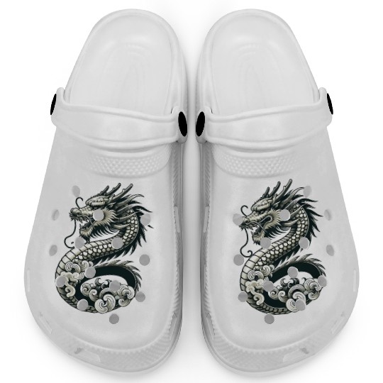 Moonlit Serenity of the Silver Dragon Clogs