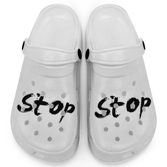 "Stop: Bold Statement Clogs for Assertive Fashion"