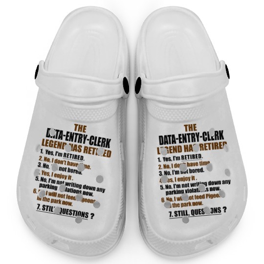 Retirement gift idea Retired Data-Entry-Clerk Clogs