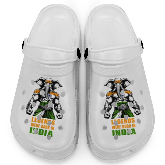 India elephant legends design Clogs