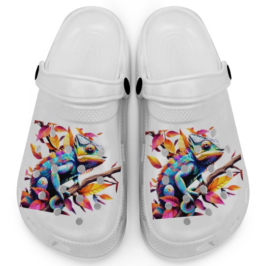 "Kaleidoscopic Chameleon Serenity" Clogs