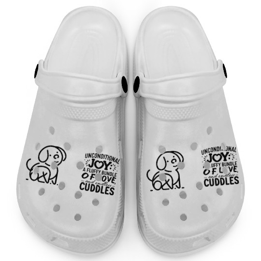 Unconditional Joy, cute Puppy, Light Clogs